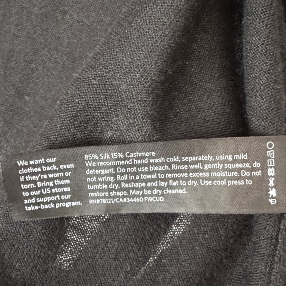 Eileen Fisher Black Open-Front Cropped Cardigan - Picture 5 of 7